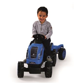 Tracteur à pédales Smoby avec remorque détachable