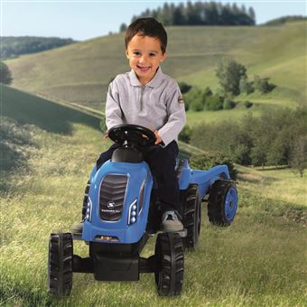 Tracteur à pédales Smoby avec remorque détachable