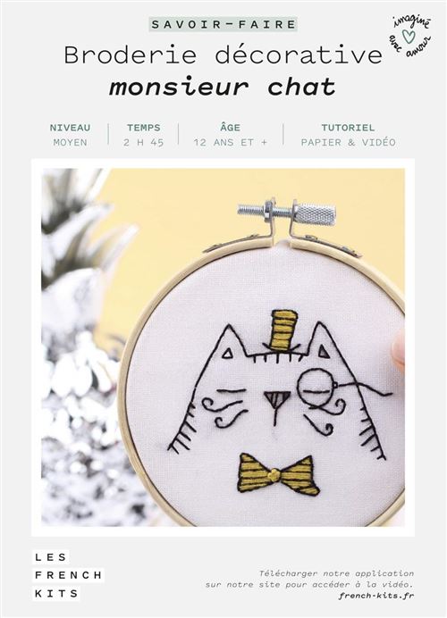 Kit créatif French kits Broderie Savoir-faire Monsieur Chat