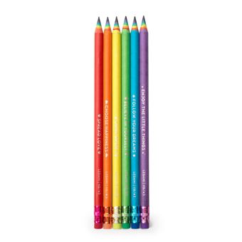 HAPPINESS FOR EVERY DAY SET OF 6 HB GRAPHITEPENCILS