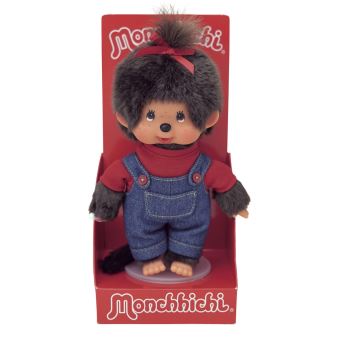 Peluche Monchhichi avec salopette Monchhichi 20 cm Modèle Aléatoire