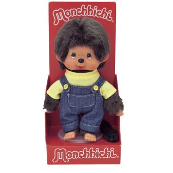 Peluche Monchhichi avec salopette Monchhichi 20 cm Modèle Aléatoire