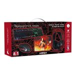 Pack Gaming Konix Rogue Drakkar Clavier + Souris + Casque + Tapis de souris Noir