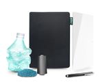 Pack Etui pour Samsung Galaxy Tab S8 10.5" Urban Factory Greenee Noir + Protection d'écran en verre trempé Transparent + Stylet tactile à pointe en gomme Noir