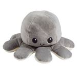 Animal en peluche Fortus Pieuvre réversible XL Gris et Blanc