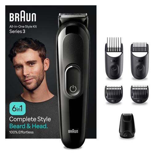 Braun Homme Noir Tondeuse Tout-En-Un Series 3 Mgk3410