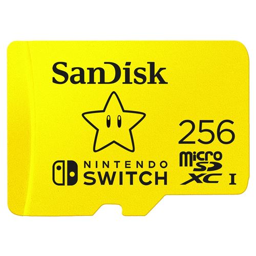 Carte mémoire microSDXC UHS-I SanDisk 256 Go pour Nintendo Switch