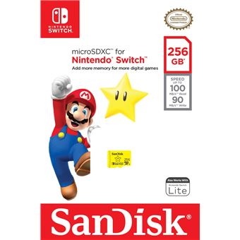 Carte mémoire microSDXC UHS-I SanDisk 256 Go pour Nintendo Switch