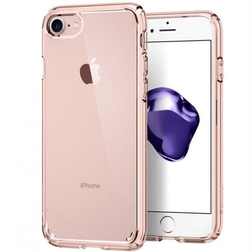 Spigen Ultra Hybrid 2 Series - Achterzijde behuizing voor mobiele telefoon - polycarbonaat, thermoplastic polyurethaan (TPU) - kristal roos - voor Apple iPhone 7, 8