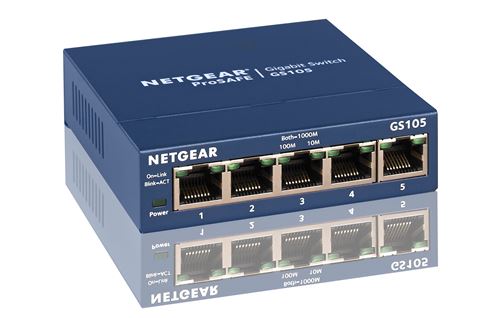 Switch réseau RJ45 NetGear 5 ports gigabit GS105GE