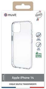 Coque souple Muvit For France iPhone 14 Transparent