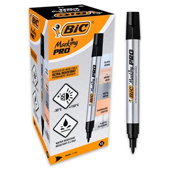 Pack de 12 feutres indélébiles Bic Marking Pro