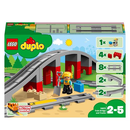 LEGO® DUPLO® Trains 10872 Les rails et le pont du train