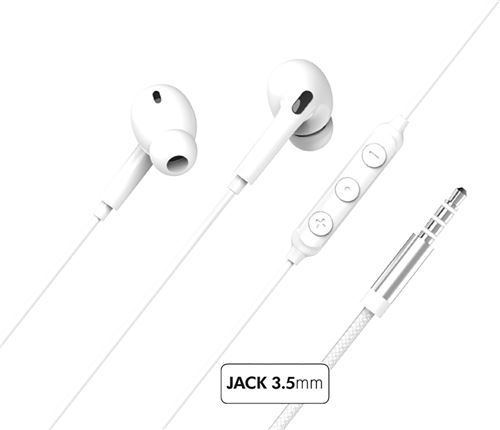 Force Play KP Intra Jack 3,5 mm Kabelgebundener In-Ear-Kopfhörer Weiss