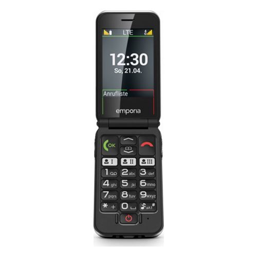emporiaJOY-LTE - 4G téléphone de service - RAM 64 Mo / Mémoire interne 128 Mo - microSD slot - Écran LCD - 240 x 320 pixels - rear camera 2 MP - noir