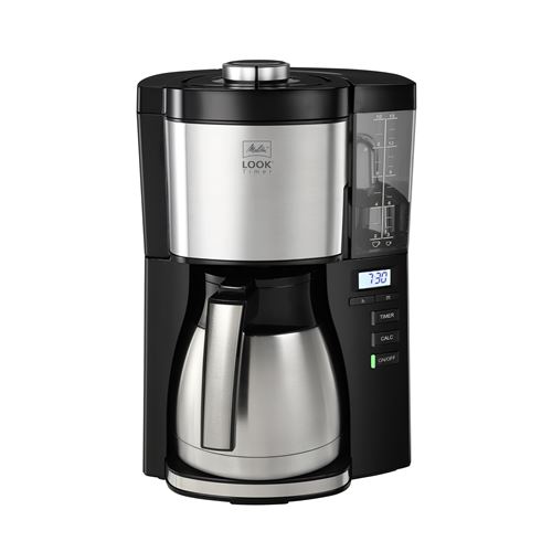Cafeti&egrave;re MELITTA look v therm timer noir acier bross&eacute; 
