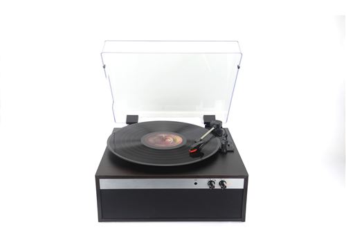 vinyle Halterrego BROOKLYN haut parleurs intégrés 3 vitesses marchearrêt automatique Entrée : jack 3.5mm Sortie : Bluetooth V5.4 RCA bois - vue 1