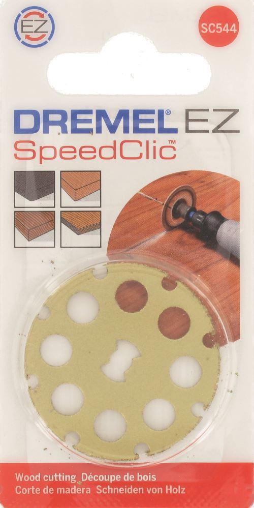 Dremel SC544 Disque de Découpe en Carbure SpeedClic - Disque à Tronçonner  pour les Bois et le PVC, Diamètre 38mm, Dremel Accessoires SpeedClic pour
