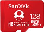 Carte mémoire microSD SanDisk SDSQXAO-128G-GNCZN 128 Go pour Nintendo Switch Rouge