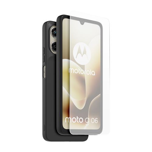 Pack arrière semi rigide et Protège écran en verre trempé et pour Motorola Moto G06 et G06 Power - vue 2