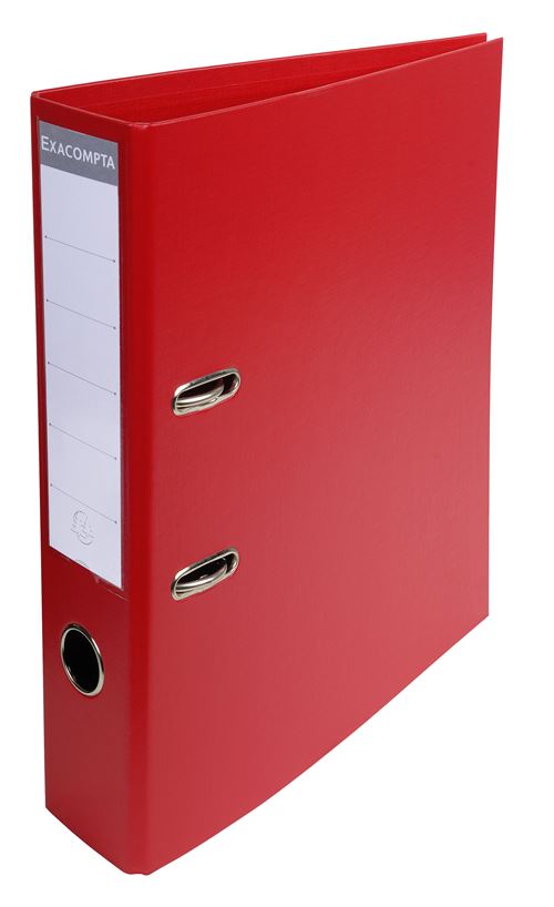 EXACOMPTA Classeur &agrave; Levier A4 PVC Dos 70mm Rouge