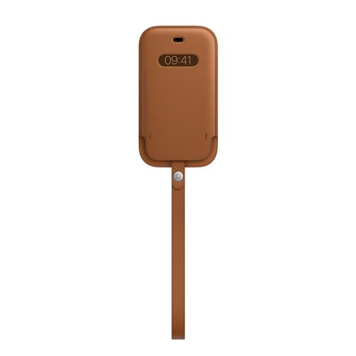 Housse en cuir Apple avec MagSafe pour iPhone 12 mini Marron havane