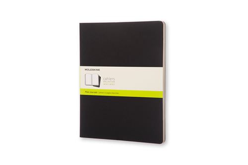 Set de 3 cahiers XXL à pages blanches Moleskine Noir