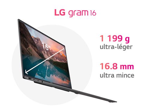 LG GRAM 16 - 16Z90R-G.AA56F - Achetez au meilleur prix