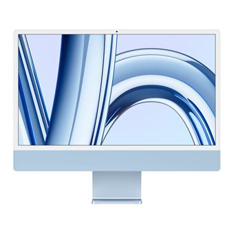 Apple iMac 24" écran retina 4,5K 512 Go 8 Go RAM Puce M3 CPU 8 cœurs GPU 10 cœurs Bleu Reconditionné - 1