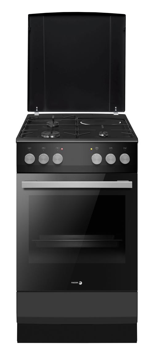 Amica Cuisinière Mixte Fagor Facm103N Noir Mat