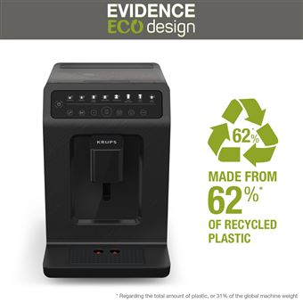 Expresso avec broyeur Krups Evidence Eco-Design EA897B10R 1450 W Noir Reconditionné