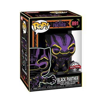 Figurine Funko Pop et Tee Marvel Blacklight Black Panther L