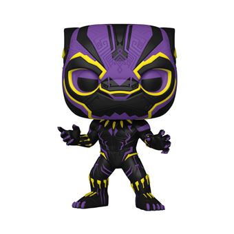 Figurine Funko Pop et Tee Marvel Blacklight Black Panther L