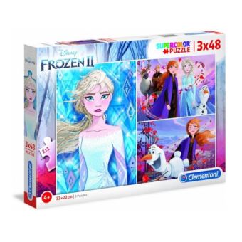 Puzzle 3x48 pièces Clementoni Supercolor Disney Frozen 2