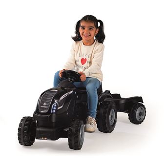 Tracteur à pédales Smoby avec remorque détachable