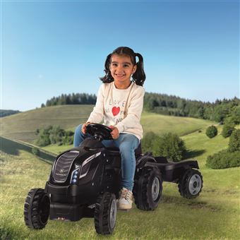 Tracteur à pédales Smoby avec remorque détachable