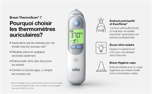 Thermomètre auriculaire pour enfants Braun ThermoScan® 7 IRT6520