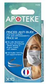 Pack de 10 pinces anti buée Apoteke