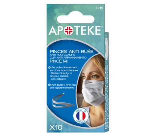 Pack de 10 pinces anti buée Apoteke