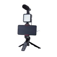 Tabletop Vlogging kit trépied téléphone vidéo avec LED de lumière et de  microphone (VK-01A) - Chine Trépied de Smartphone et trépied de table prix