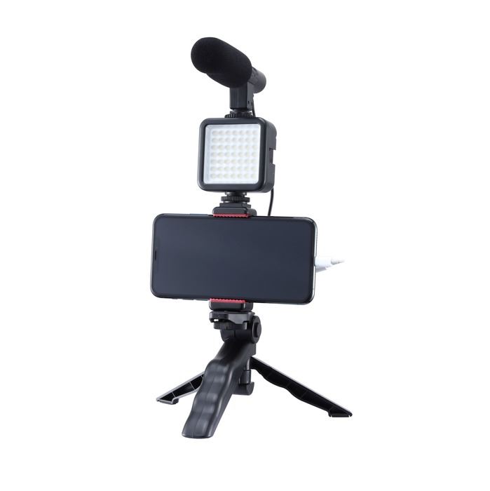 Mobifoto Ensemble Vloggeur (Trépied & Micro pour cellulaire) - Accessoires  audio et vidéo