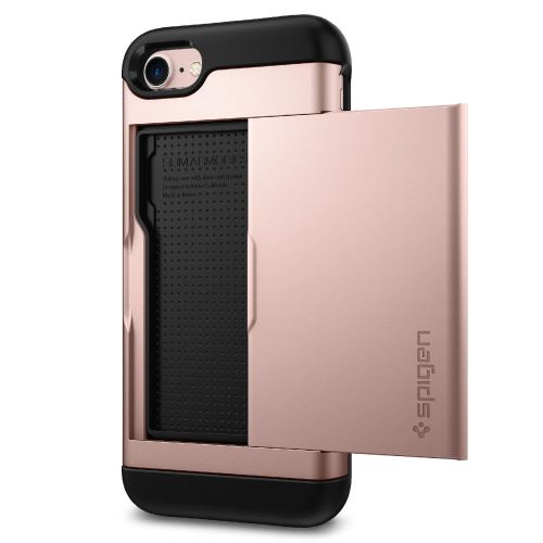 Spigen Slim Armor CS - Achterzijde behuizing voor mobiele telefoon - polycarbonaat, thermoplastic polyurethaan (TPU) - rosegoud - voor Apple iPhone 7, 8
