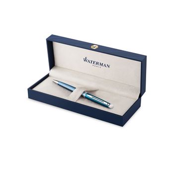 WATERMAN Hemisphere Stylo bille, Azur, recharge bleue pointe moyenne, Coffret cadeau