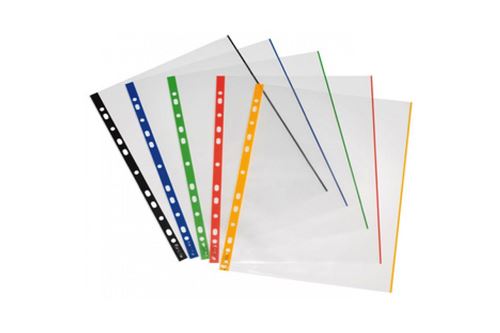 herlitz pochettes perforées format A4, transparentes, bord