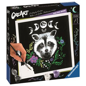 Peinture par numéros pour adultes Ravensburger CreArt Raton Laveur