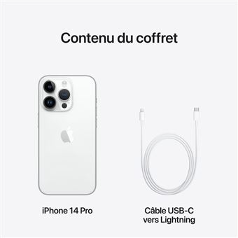 iPhone 14 Pro 6,1" 5G Double SIM 128 Go Argent