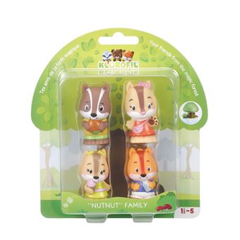 Lot de 4 figurines Klorofil Famille Nutnut - 1