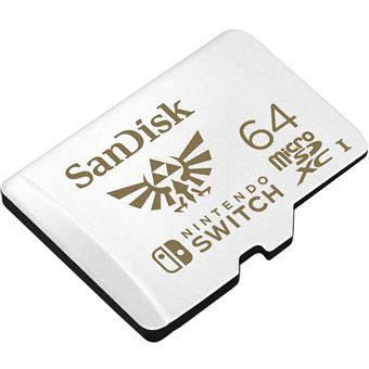 Carte mémoire microSD SanDisk SDSQXAT-064G-GNCZN 64 Go pour Nintendo Switch Blanc