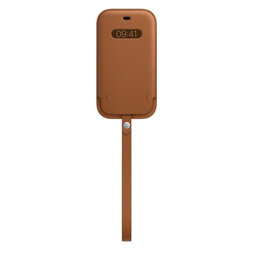 Housse en cuir Apple avec MagSafe pour iPhone 12/12 Pro Marron havane