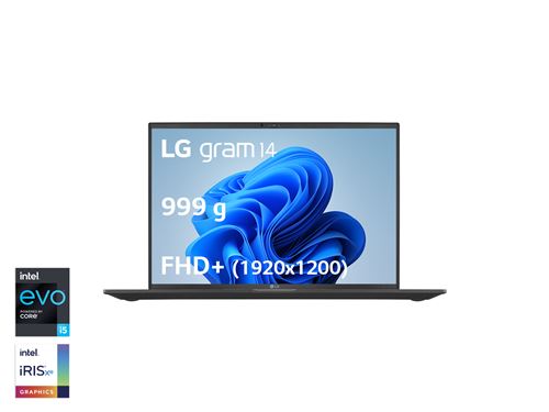 LG gram 14Z90Q-G.AA58F - Intel Core i5 1240P / 1.7 GHz - Evo - Win 11 Home Plus - Iris Xe Graphics - 16 GB RAM - 1 TB SSD NVMe - 14 IPS 1920 x 1200 - Wi-Fi 6 - zwart - tsb QWERTY